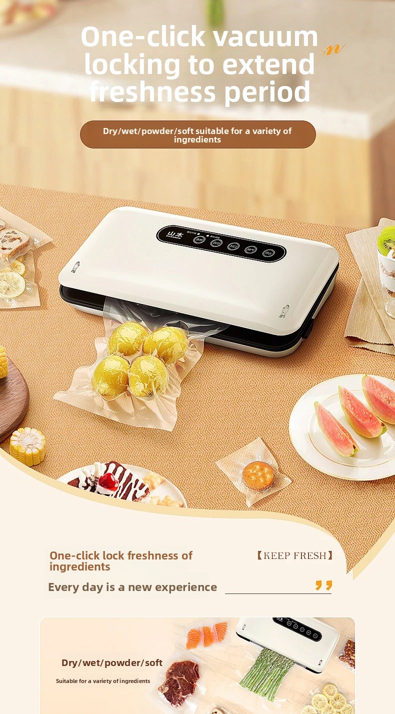 Food Storage Vacuum Sealer Machine - Mini-Vakuumiergerät Automatische Haushalts-Lebensmittelversiegelungsmaschine für Snacks Frischhaltung