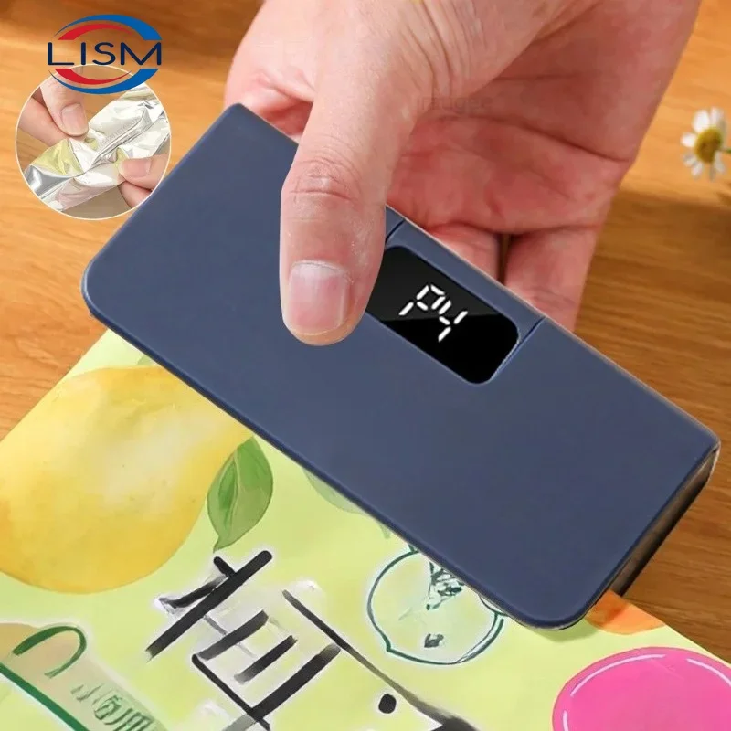 Food Storage Vacuum Sealer Machine - Mini-Heißsiegelgerät für Plastiktüten, Wiederaufladbares Handgerät zum