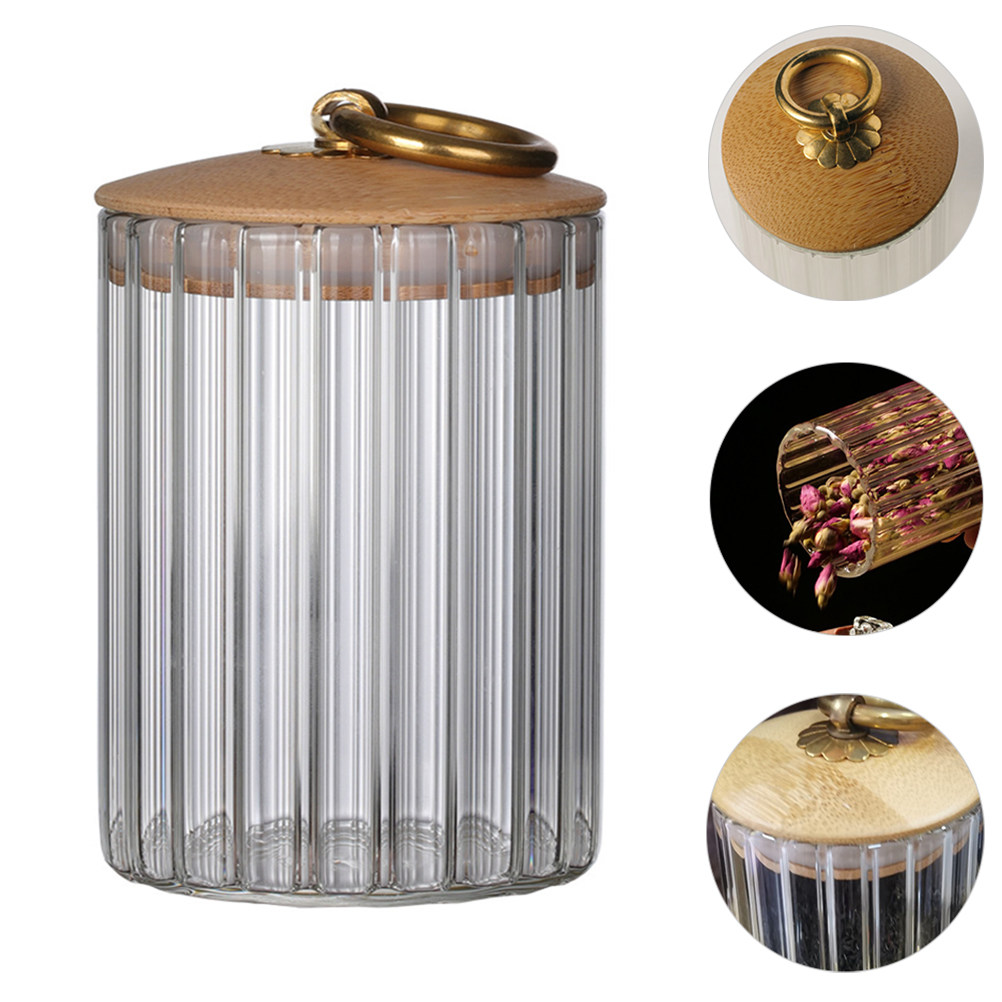 Food Storage Containers Glass - Luftdichte Glas-Vorratsdosen für Tee, Kaffeebohnen, Nüsse,