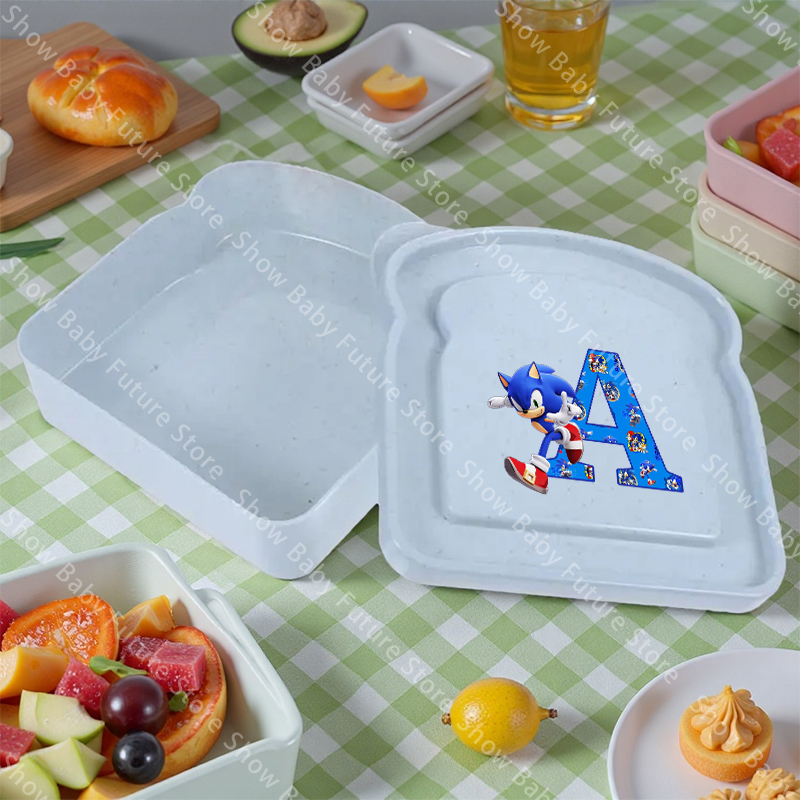 Food Storage Equipment - Neue Cartoon-Sonic-Buchstaben A-Z Sandwich-Aufbewahrungsbox für Jungen,