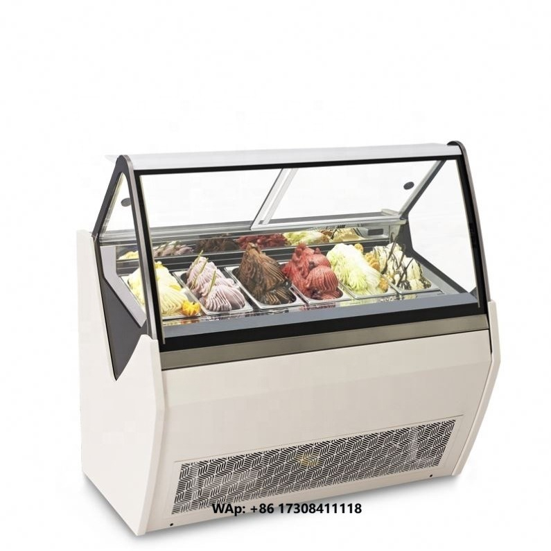 Food Storage Glass - Immersive Glastür-Kühlvitrine, Gefrierschrank, Eiscreme-Gefriertruhe, Große Kapazität