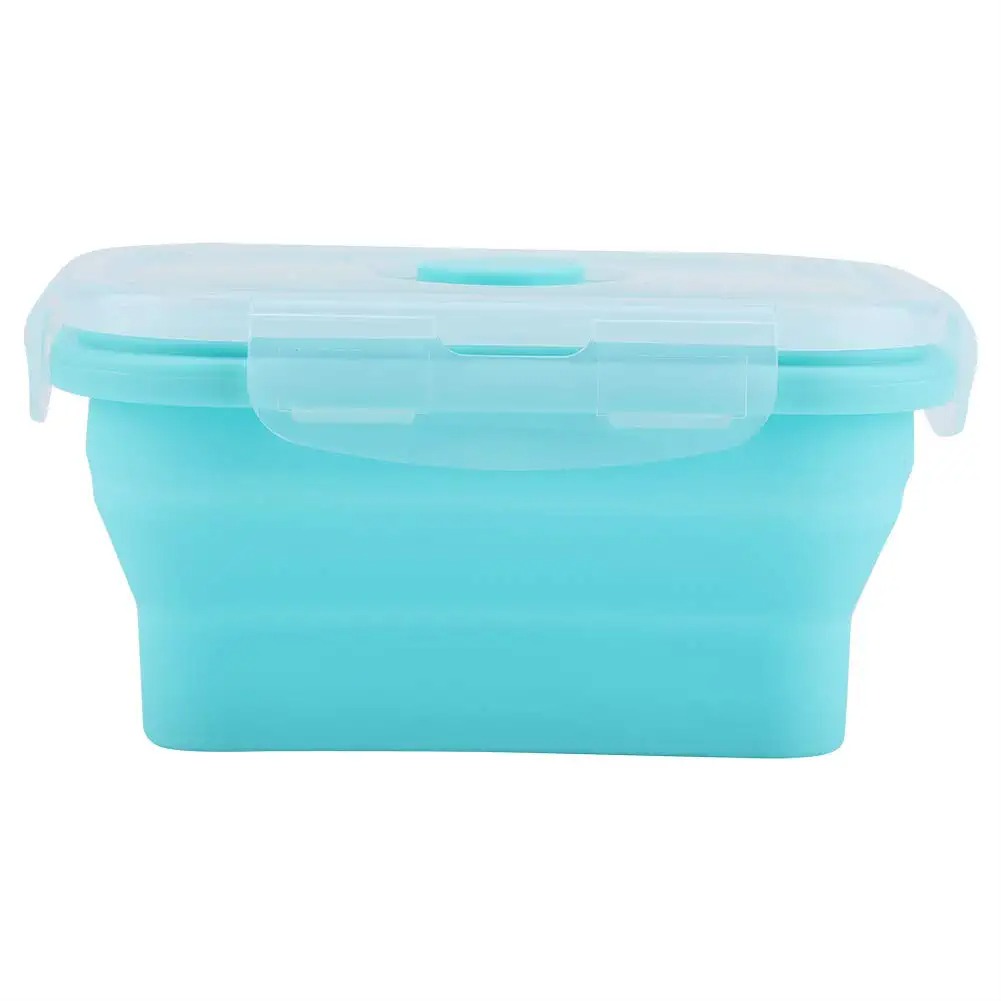 Food Storage System - 4 Größen zusammenklappbarer Lebensmittelbehälter aus Silikon,