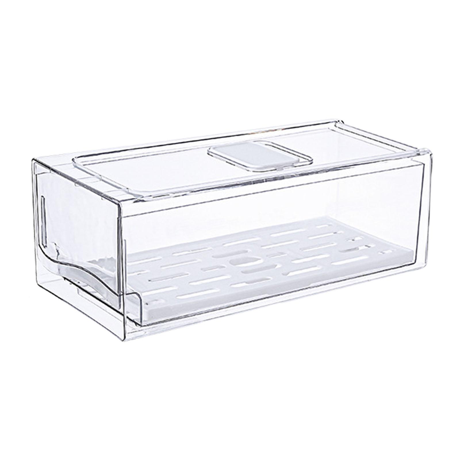 Food Storage Without Pantry - Kühlschrank-Schubladenbehälter, Vorratsorganizer, Küchen-Kühlschrank-Aufbewahrungsbox, ausziehbarer Lebensmittelbehälter für