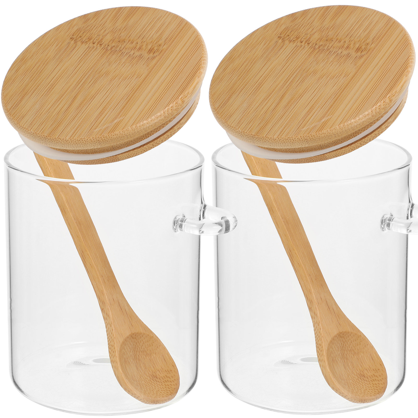 Food Storage Containers Glass - 2 Stück Vorratsbehälter für Mehl und