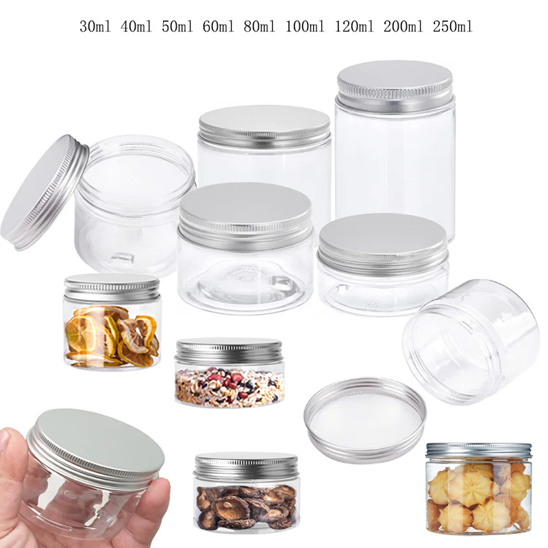 Food Storage Aluminum - 1-10Pcs 20/25/30/40/45-250ml Lagerung Gläser mit Deckel