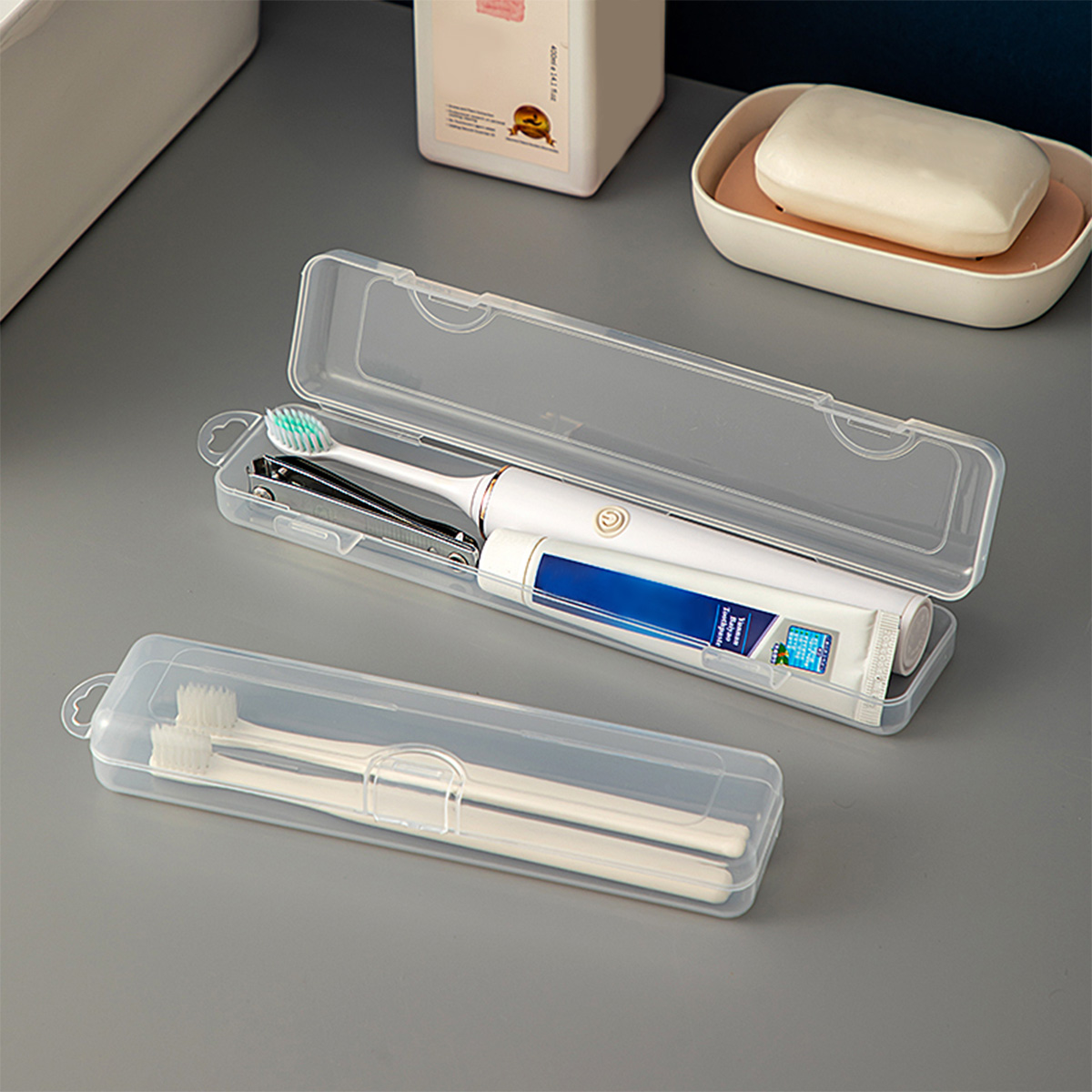 Food Storage Equipment - WORTHBUY Zahnbürste Box transparent Organizer Fall