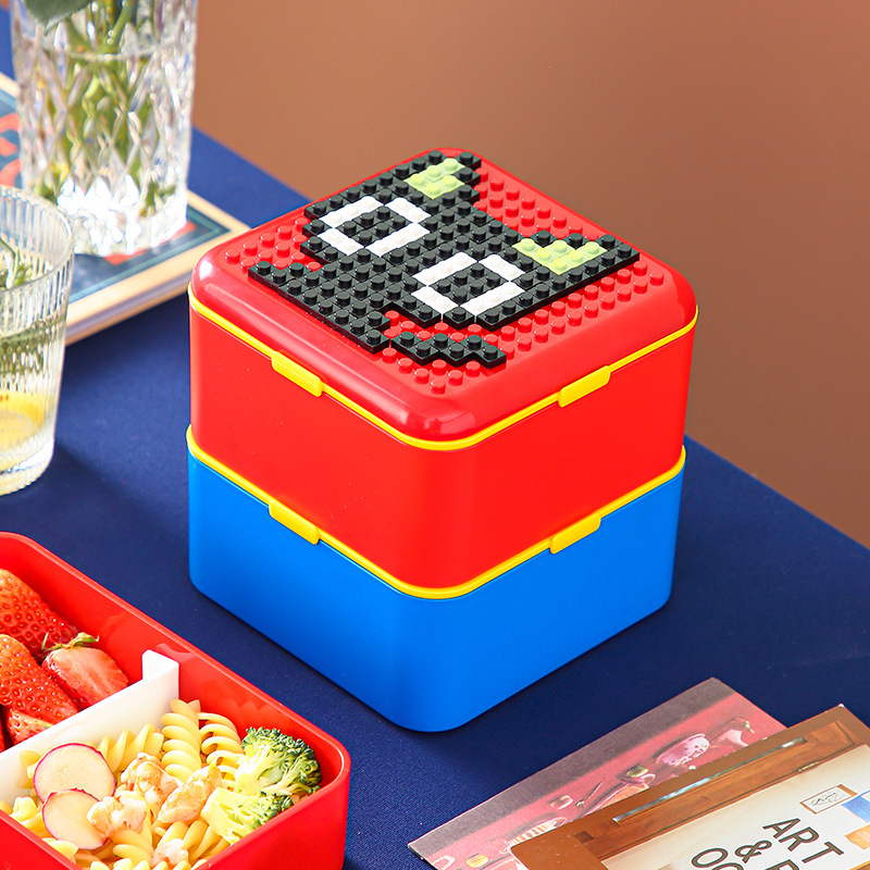 Food Storage Building - Lustiges, versiegeltes Bento-Box-Set zum Selbstgestalten: Bunte