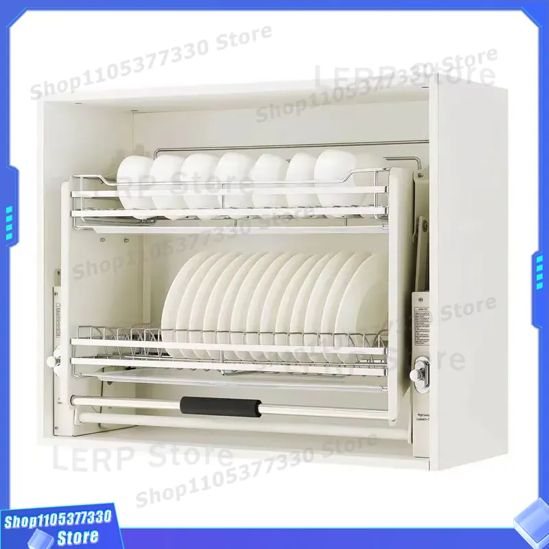 Food Storage Without Pantry - Edelstahl-Küchenschrank-Auszugskorb, doppellagiger Schubladen-Organizer, Drahtregal für Vorratskammer,