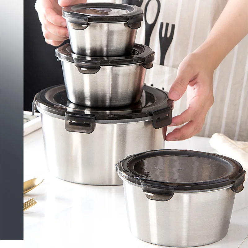 Food Storage Oven Safe - 304 Edelstahl Bento Lunchbox mit Deckel