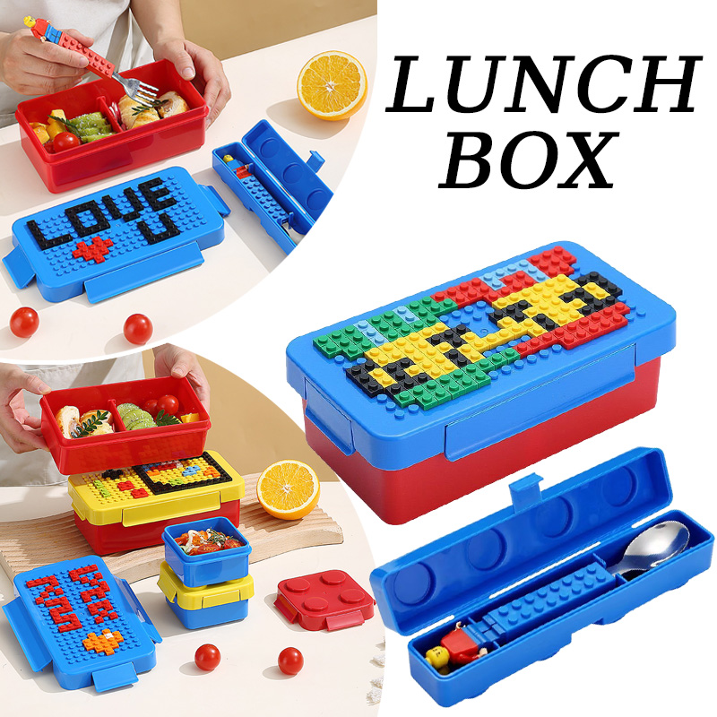 Food Storage Building - Gebäude Block Lunch Box Farbe Bausteine