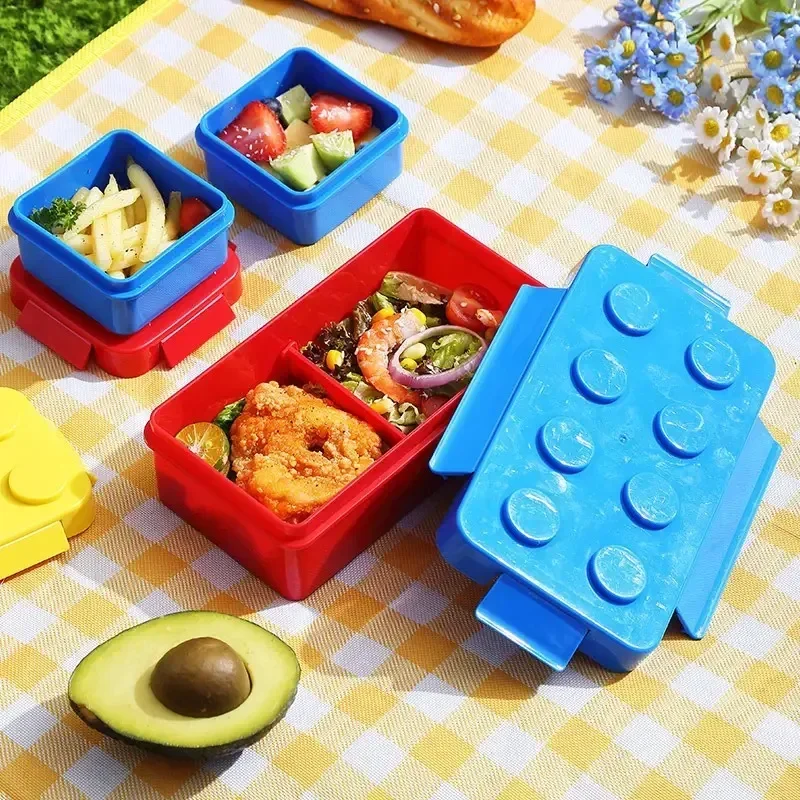 Food Storage Building - Tragbare Versiegelte Lunchbox Farbige Bausteine Zusammensetzbare