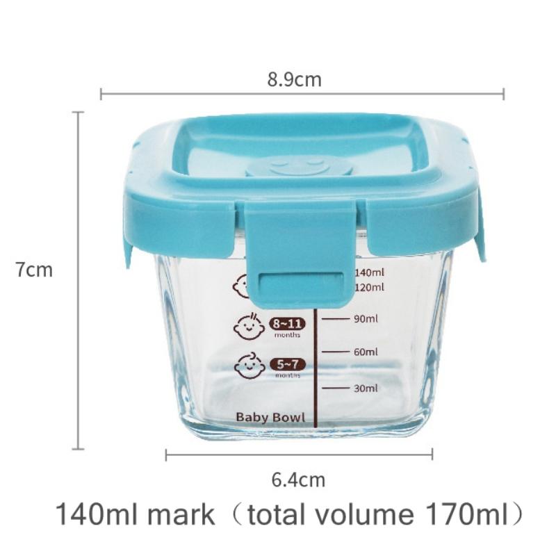 Food Storage Containers Glass - Hitzebeständige Aufbewahrungsbox Spock 3-in-1 Tragbarer Glas-Lebensmittelbehälter