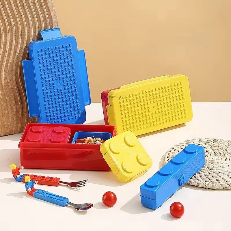 Food Storage Building - DIY Baustein Mittagessen Box Modulare Bausteine