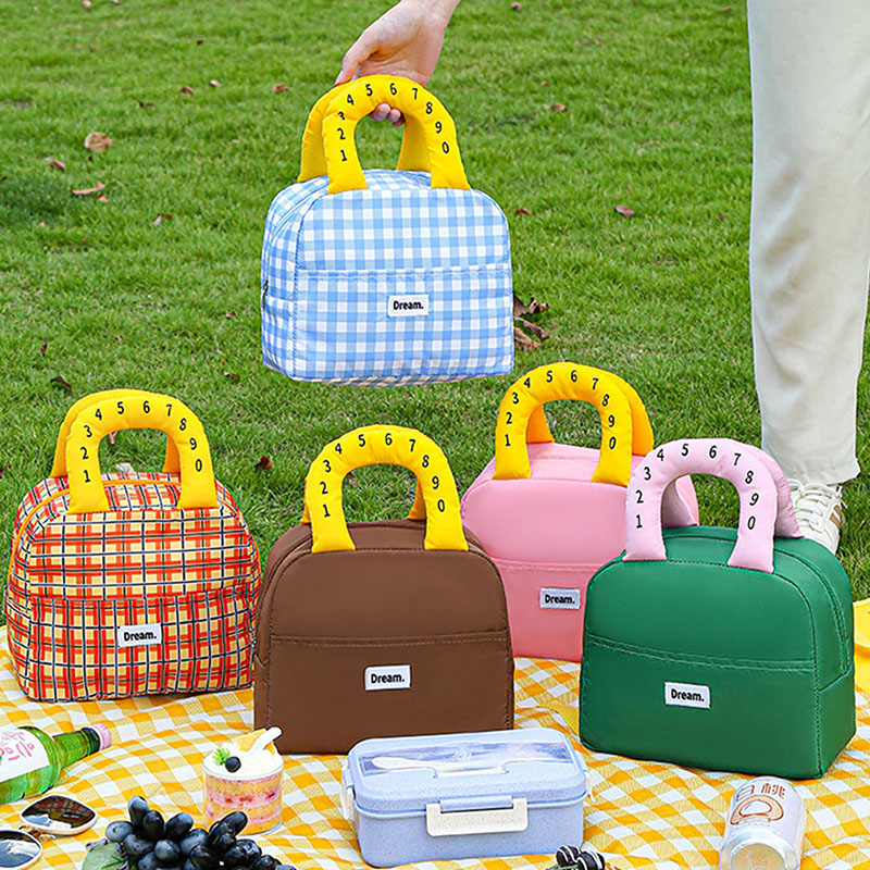 Food Storage Keep Warm - Isolierte Lunchtasche mit niedlichem Zahlenmuster, auslaufsichere