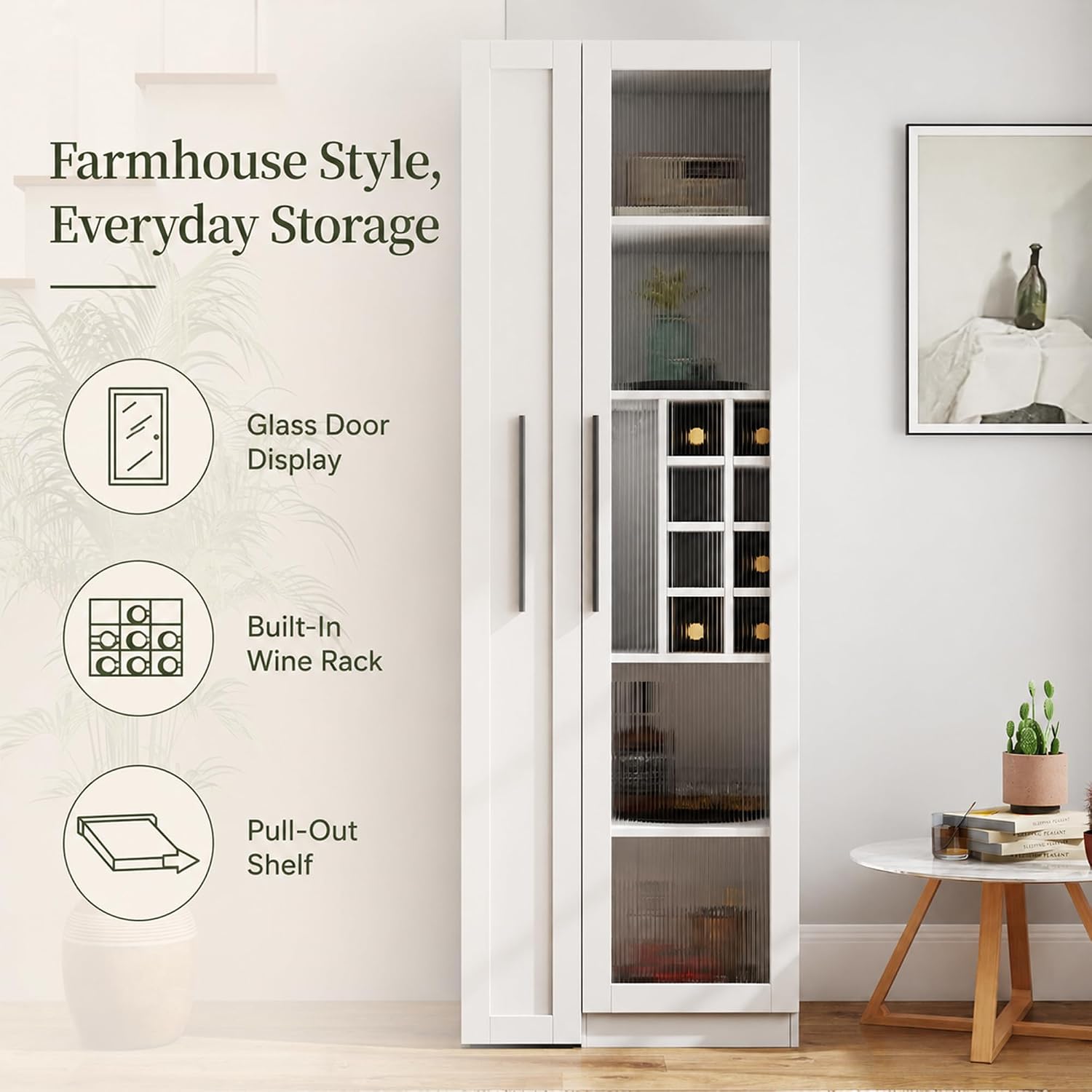 71 Zoll weißer Küchenschrank,  – Food Storage Without Pantry Bewertung und Preis
