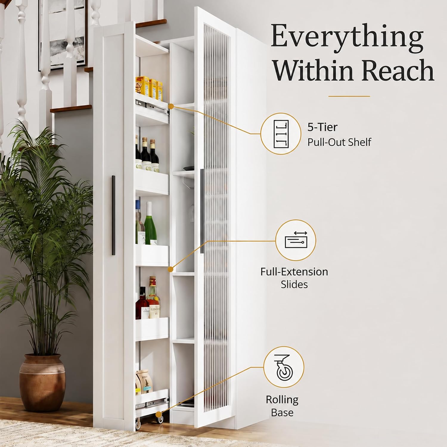 71 Zoll weißer Küchenschrank,  – Food Storage Without Pantry Bewertung und Preis