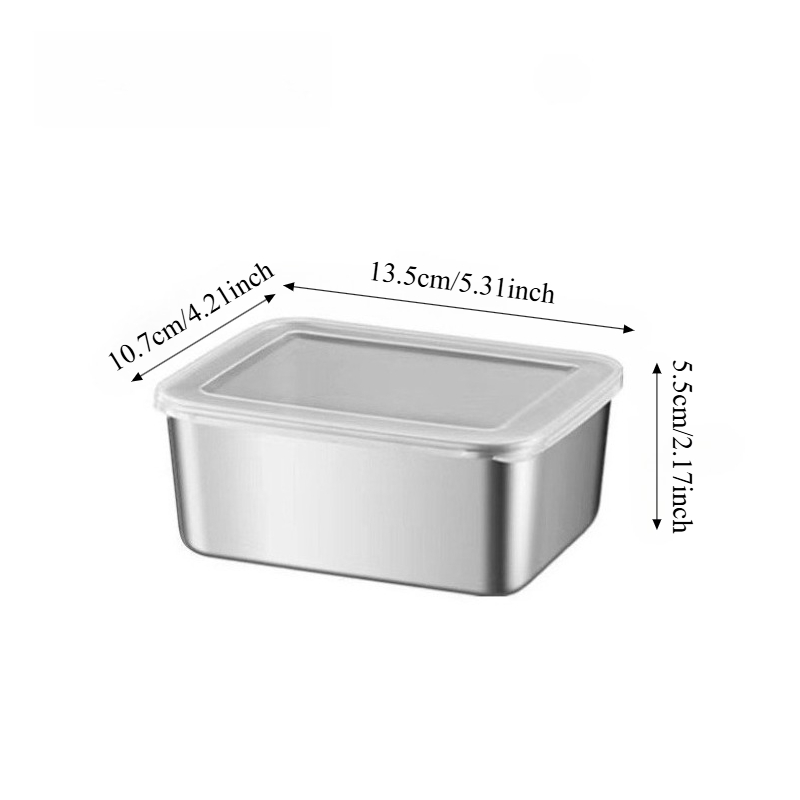 3/6 Stück Edelstahl Rechteckig – Food Storage Box Stainless Steel Bewertung und Preis