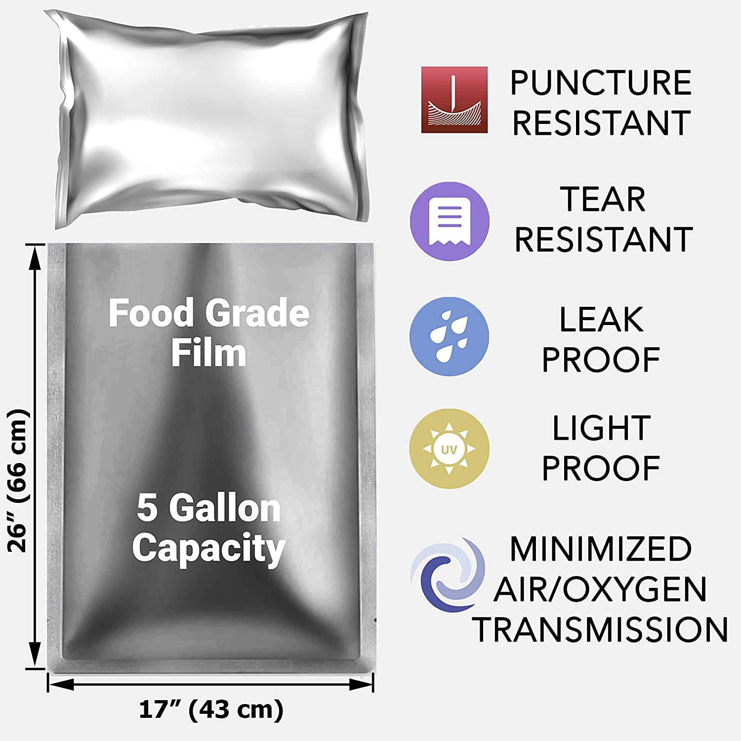 10 Packungen 5 Gallonen Mylar- – Food Storage Aluminum Bewertung und Preis
