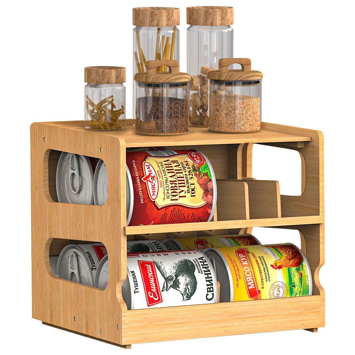 2-stöckiger, stapelbarer Bambu – Food Storage Without Pantry Bewertung und Preis