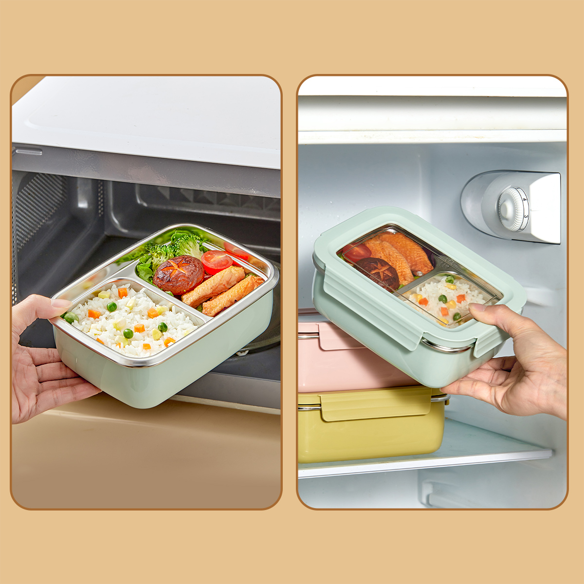Mikrowellen-Lunchbox mit Fäche – Food Storage Hot Bewertung und Preis