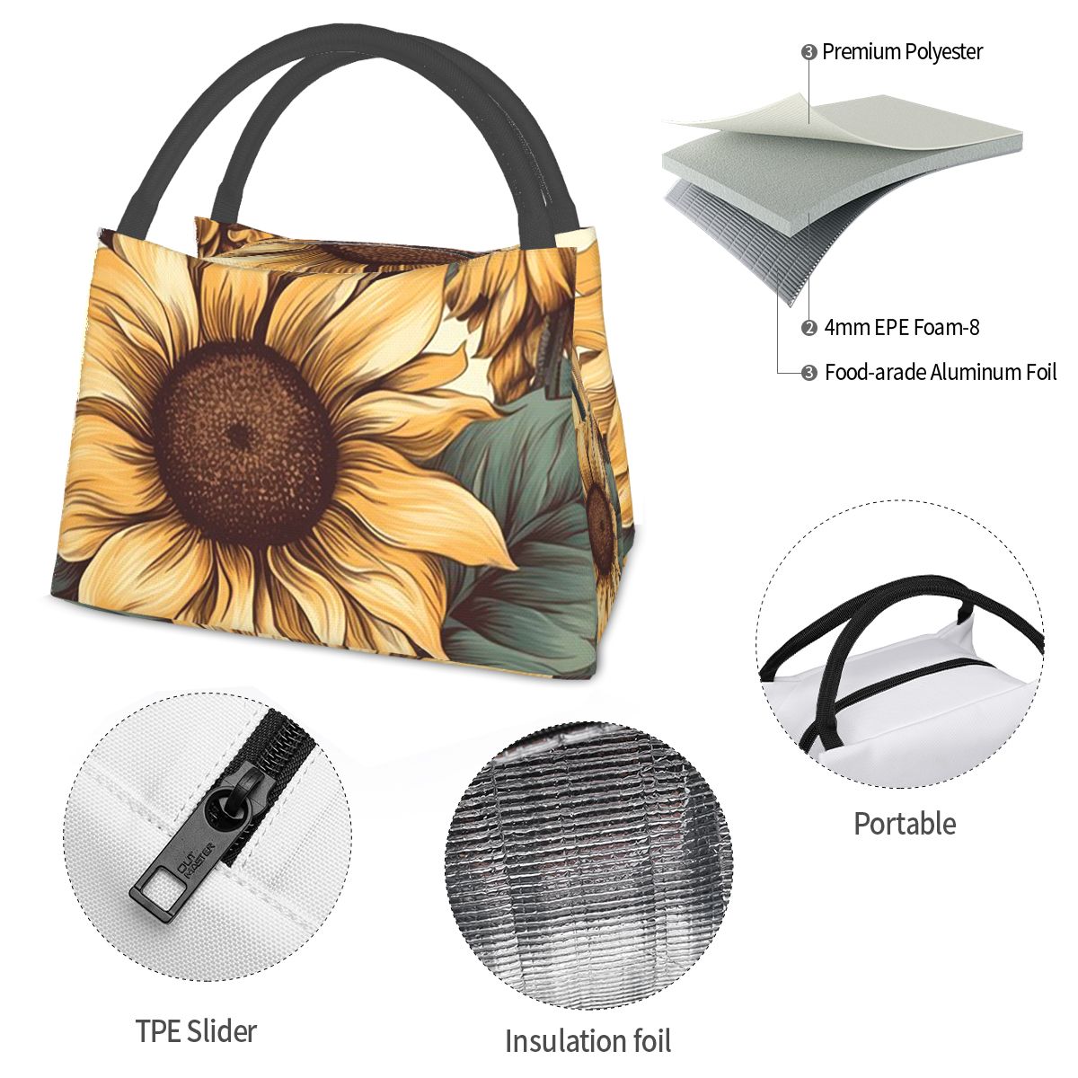 Isolierte Lunchtasche mit bota – Food Storage Drawing Bewertung und Preis
