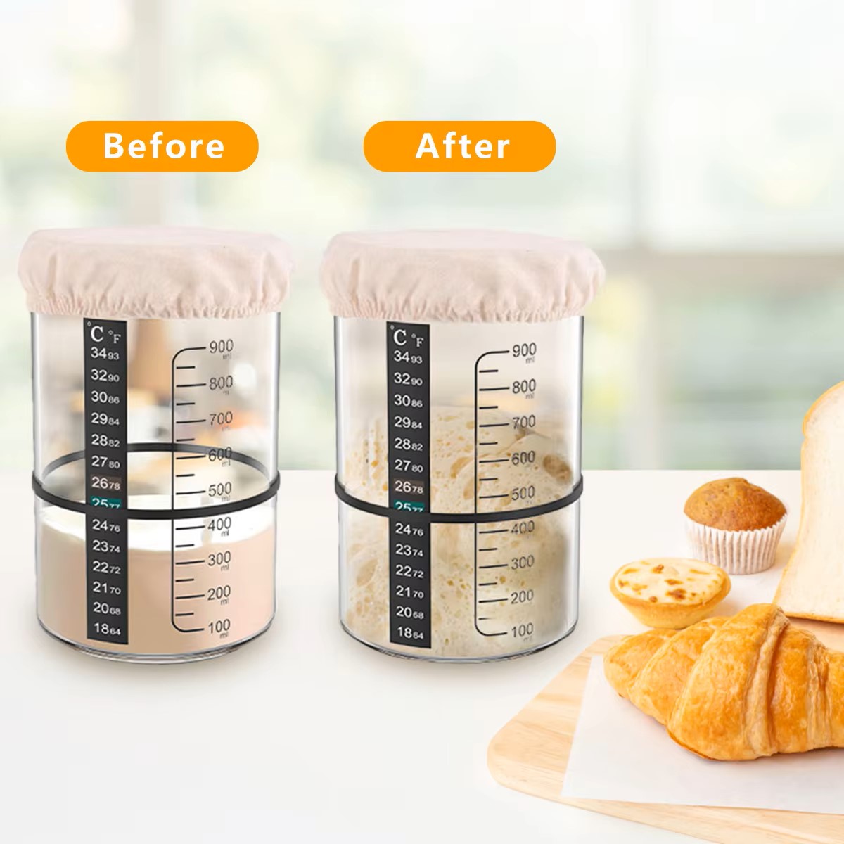 1500/900ml Sauerteig-Starter-G – Food Storage Glass Bewertung und Preis