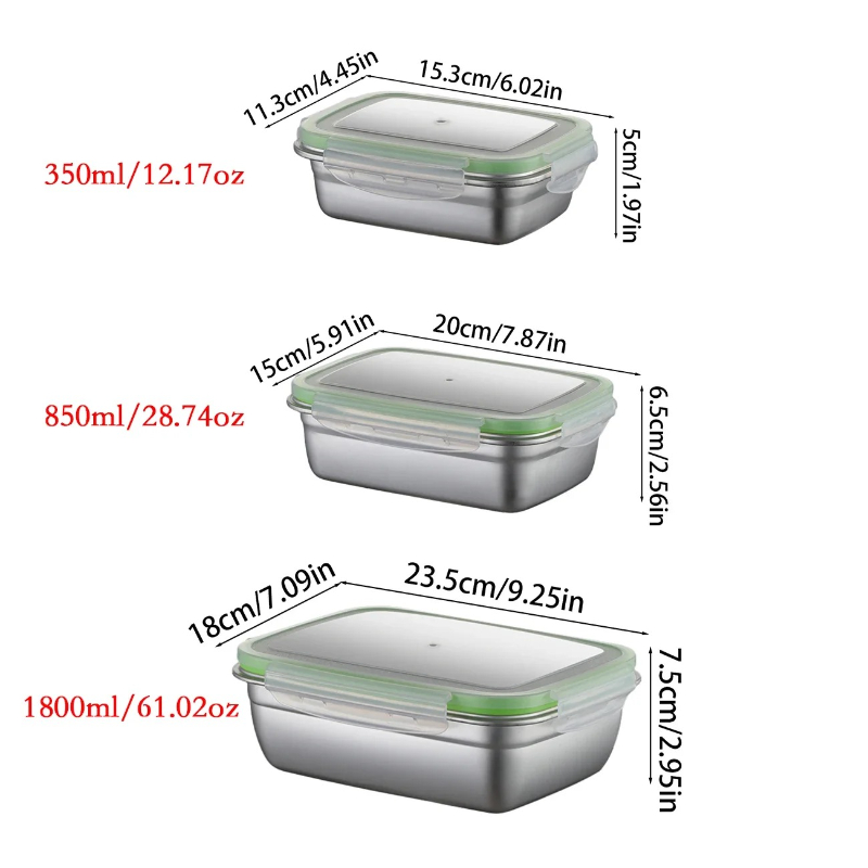 Lunchbox-Set aus Edelstahl 304 – Food Storage Box Stainless Steel Bewertung und Preis