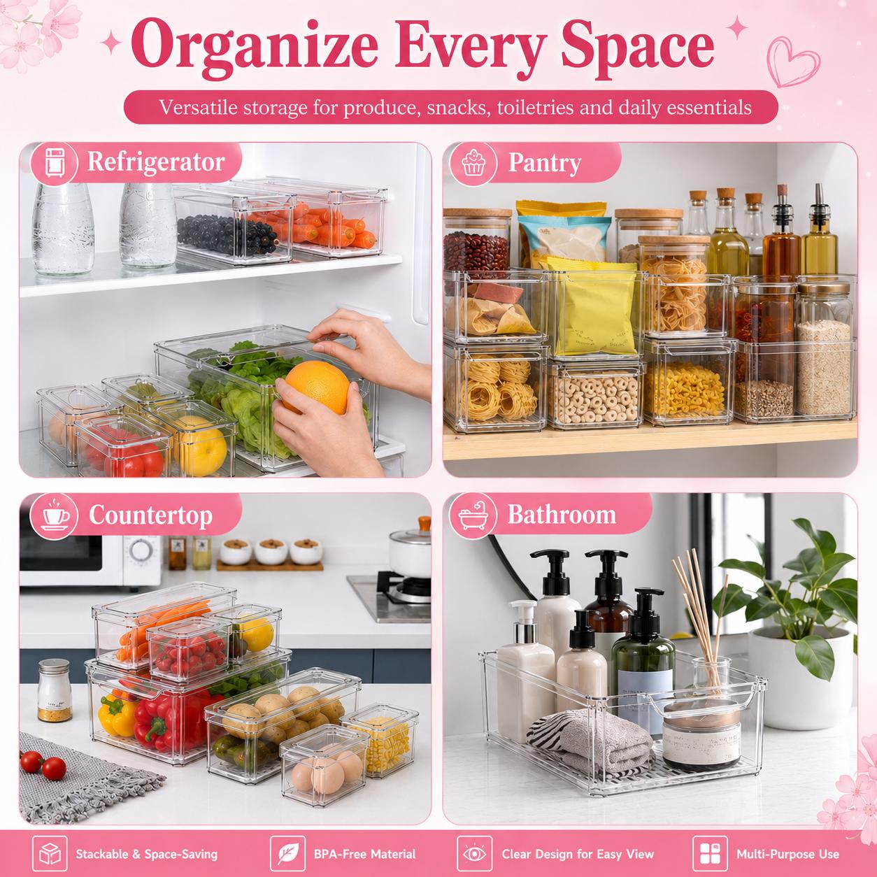 Stapelbare Kühlschrank-Organiz – Food Storage Without Pantry Bewertung und Preis