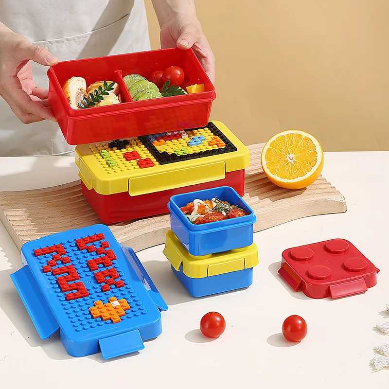 Gebäude Block Lunch Box Farbe  – Food Storage Building Bewertung und Preis