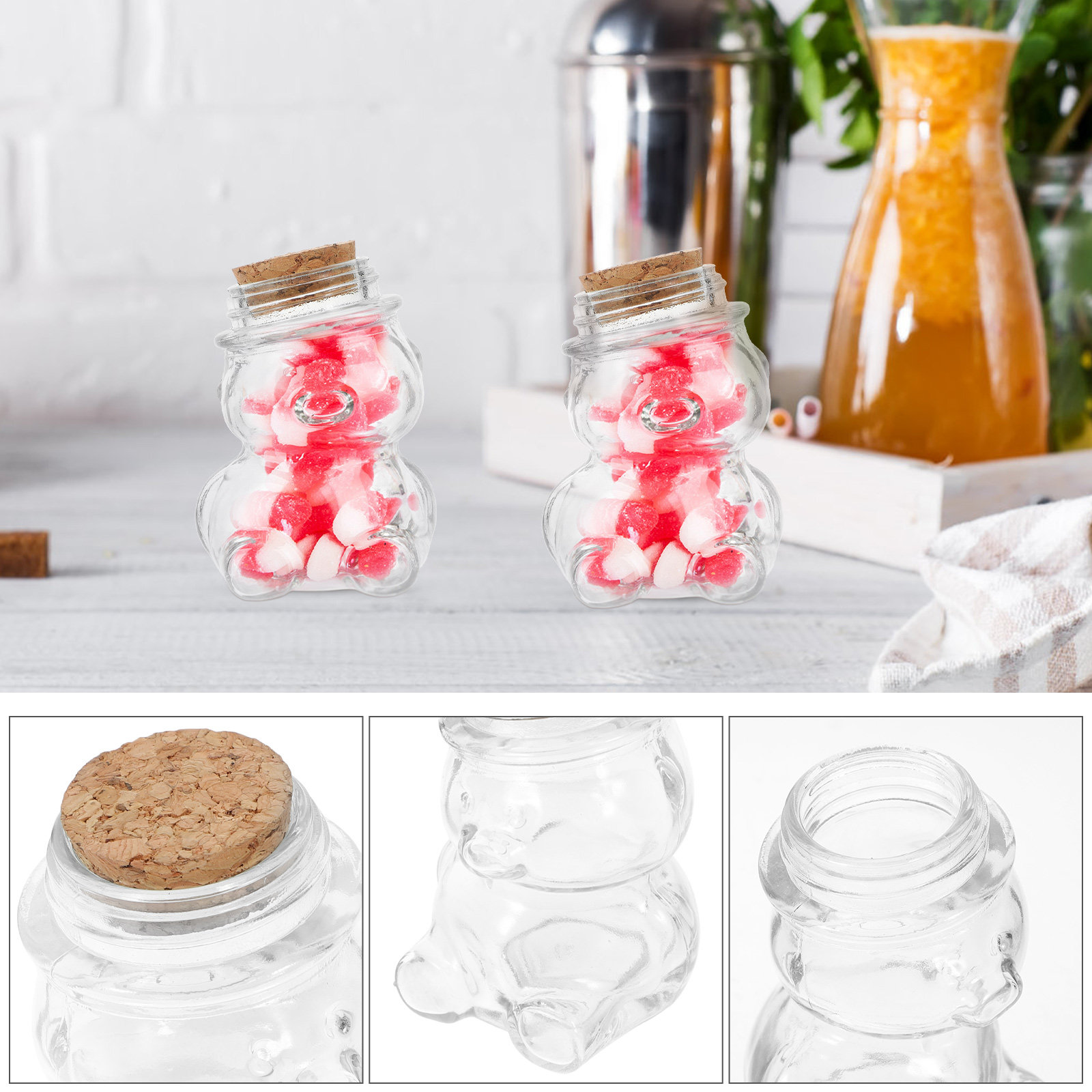 4-teiliges Glas-Bonbonglas-Set – Food Storage Containers Glass Bewertung und Preis
