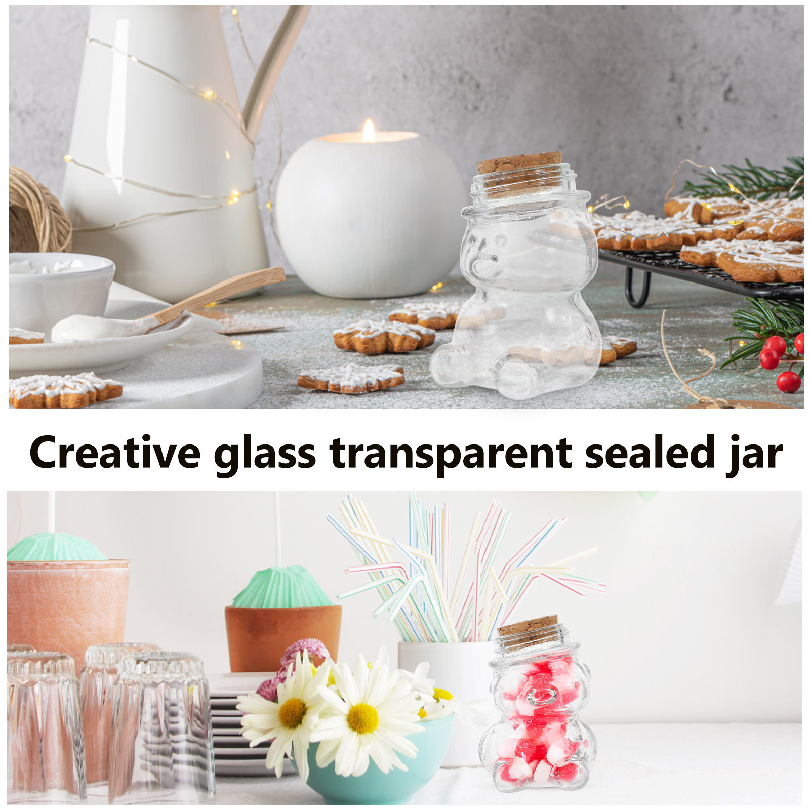4-teiliges Glas-Bonbonglas-Set – Food Storage Containers Glass Bewertung und Preis